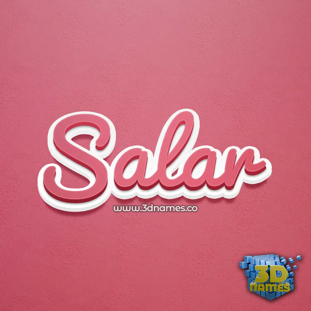 salar in Red Scribble style - 3D name wallpaper