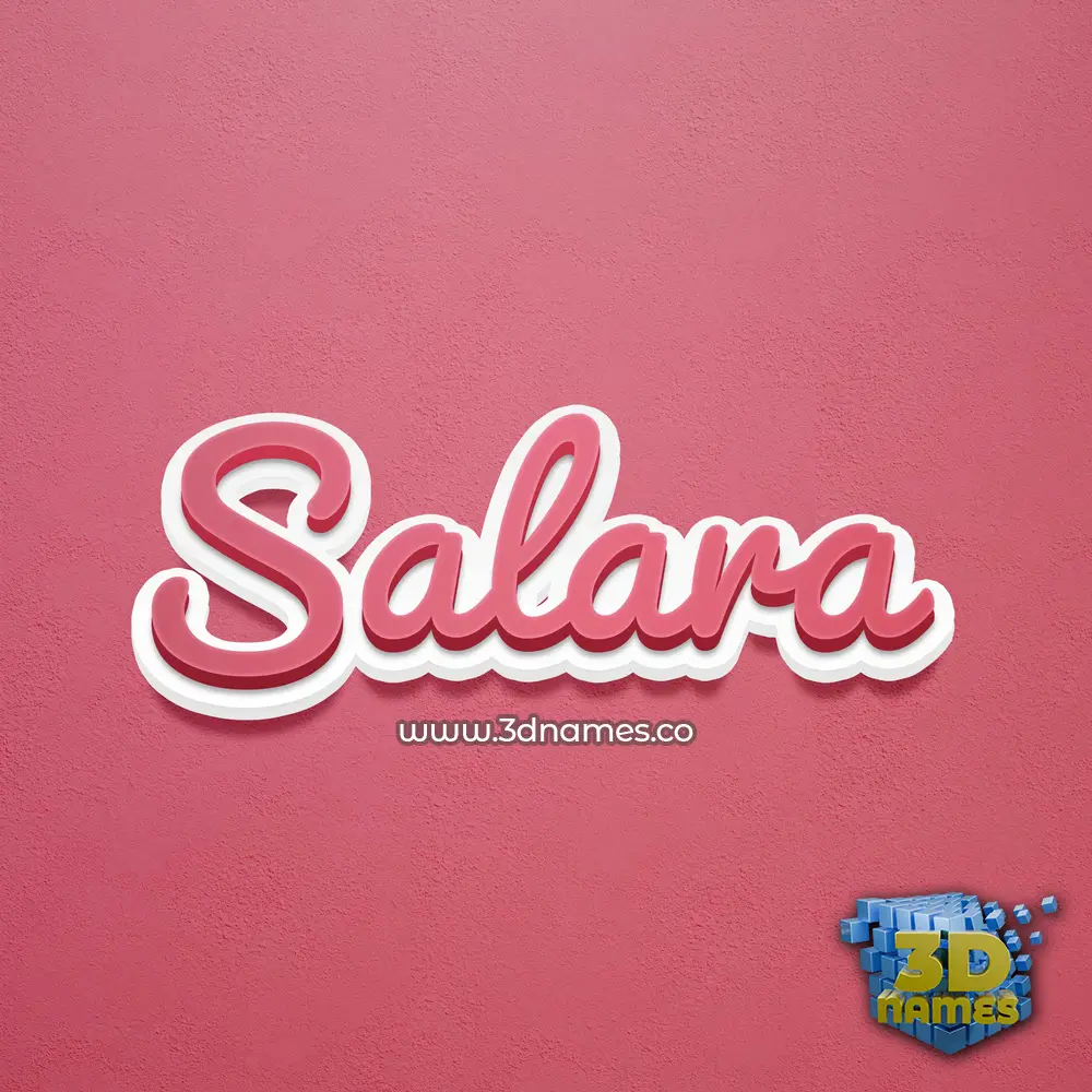 salara in Red Scribble style - 3D name wallpaper