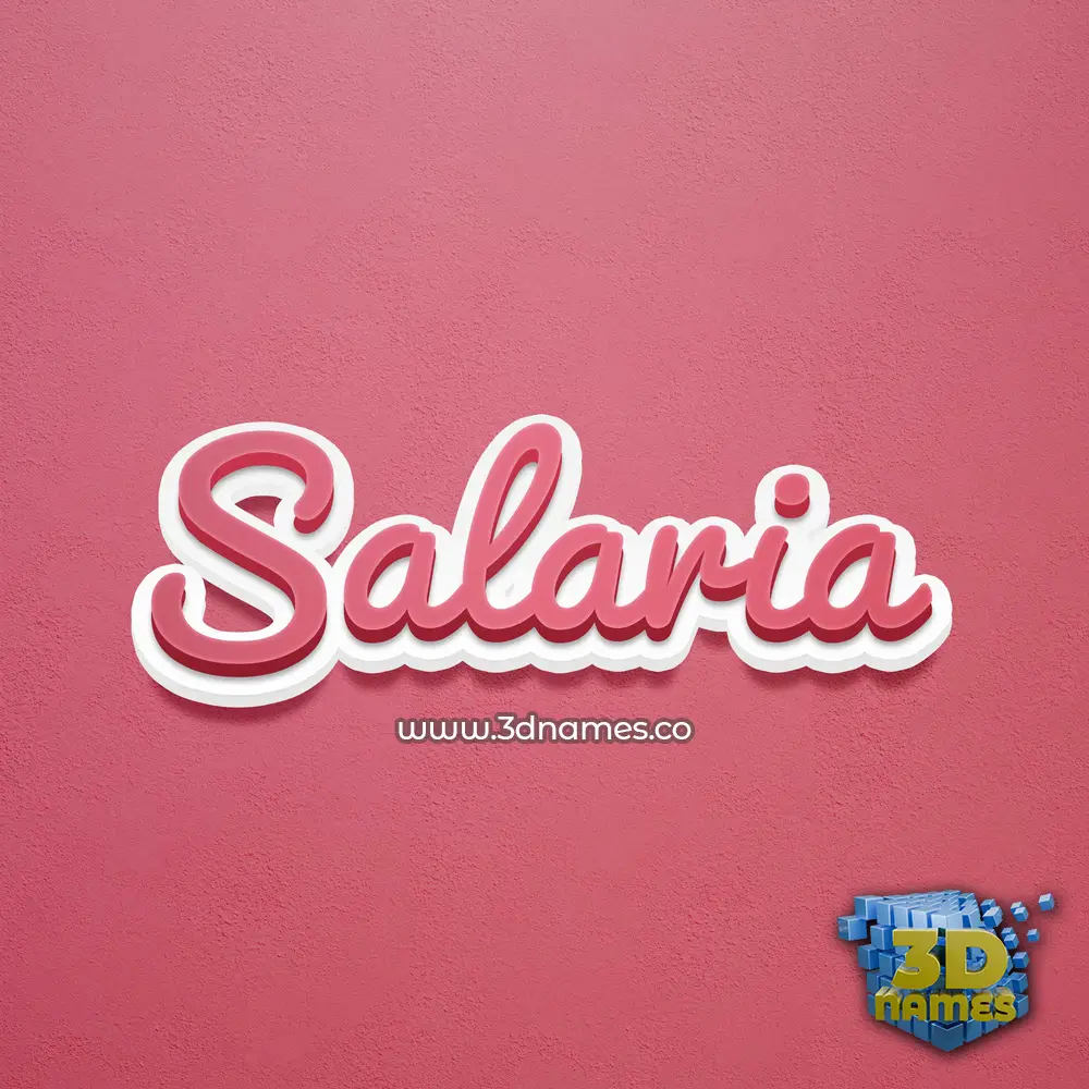 salaria in Red Scribble style - 3D name wallpaper