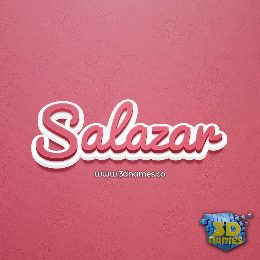 salazar in Red Scribble style - 3D name wallpaper