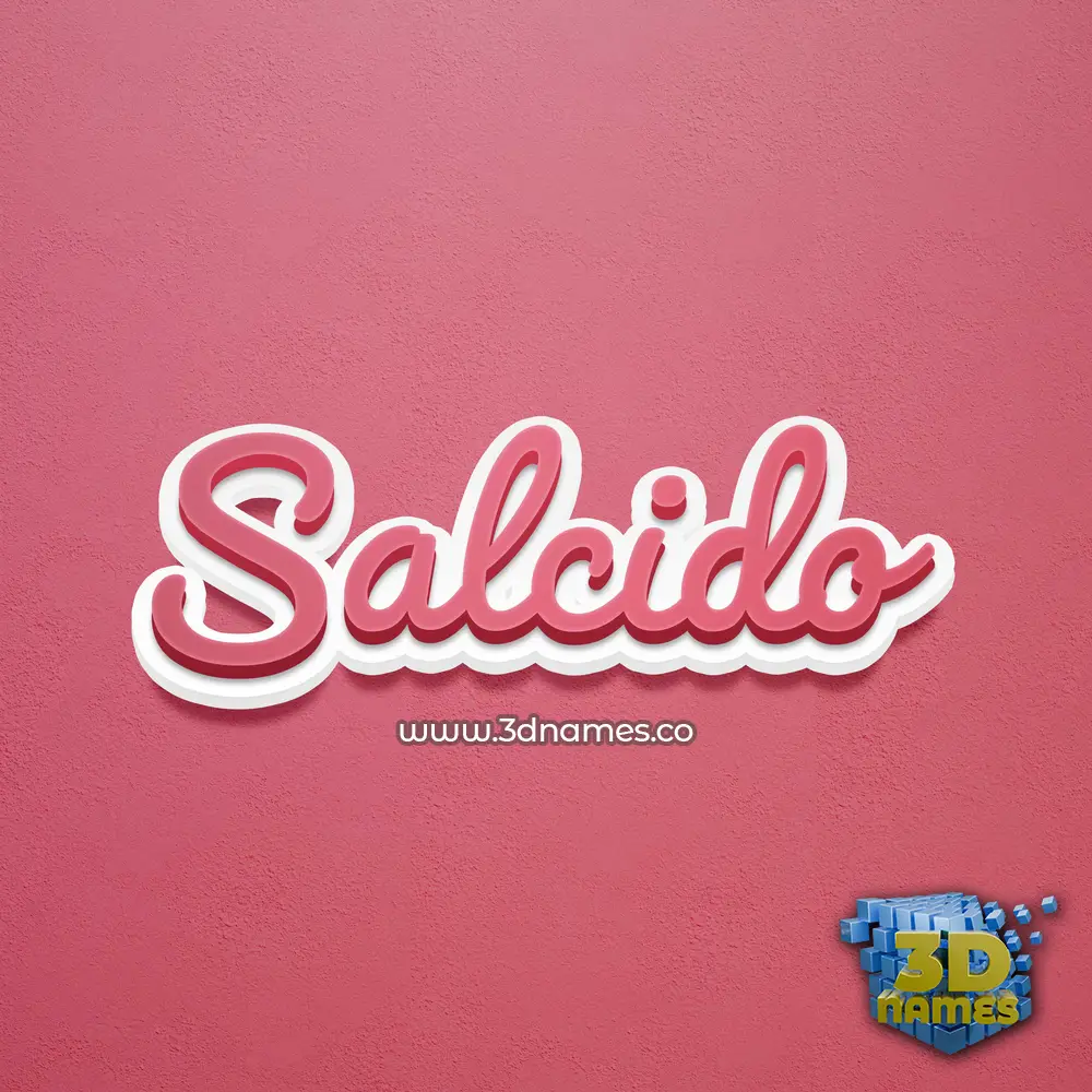 salcido in Red Scribble style - 3D name wallpaper