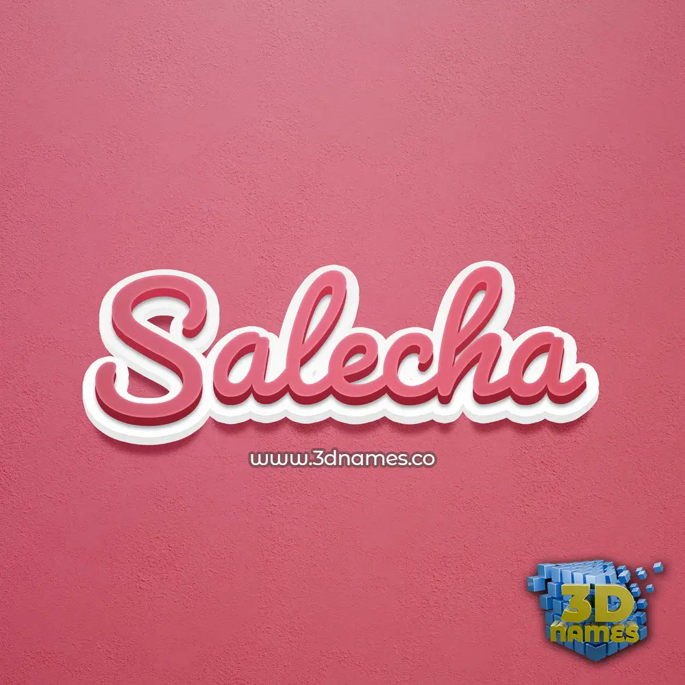 salecha in Red Scribble style - 3D name wallpaper