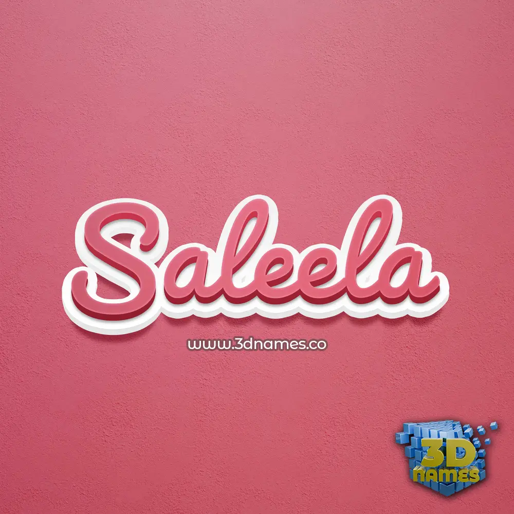 saleela in Red Scribble style - 3D name wallpaper