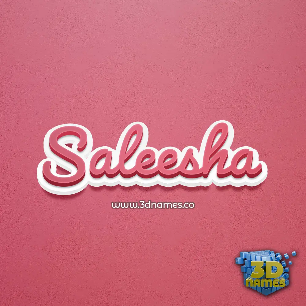 saleesha in Red Scribble style - 3D name wallpaper