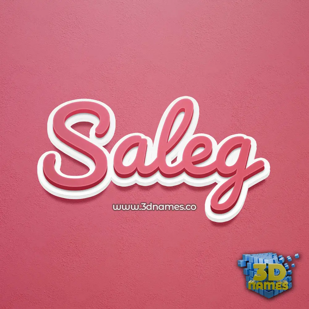 saleg in Red Scribble style - 3D name wallpaper