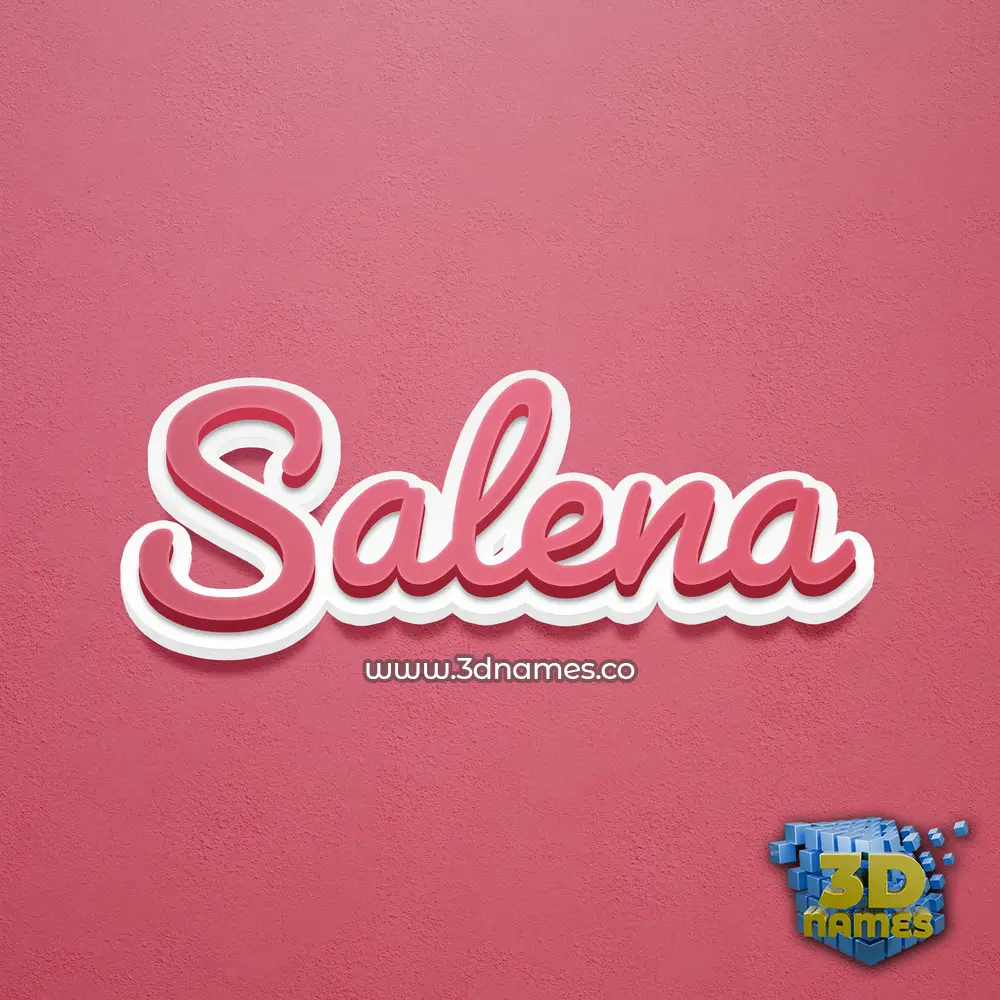 salena in Red Scribble style - 3D name wallpaper