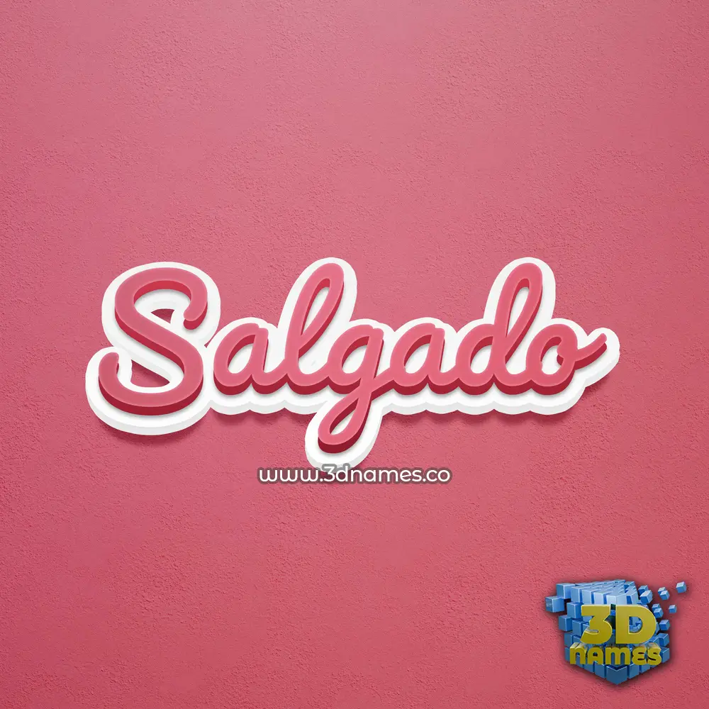 salgado in Red Scribble style - 3D name wallpaper