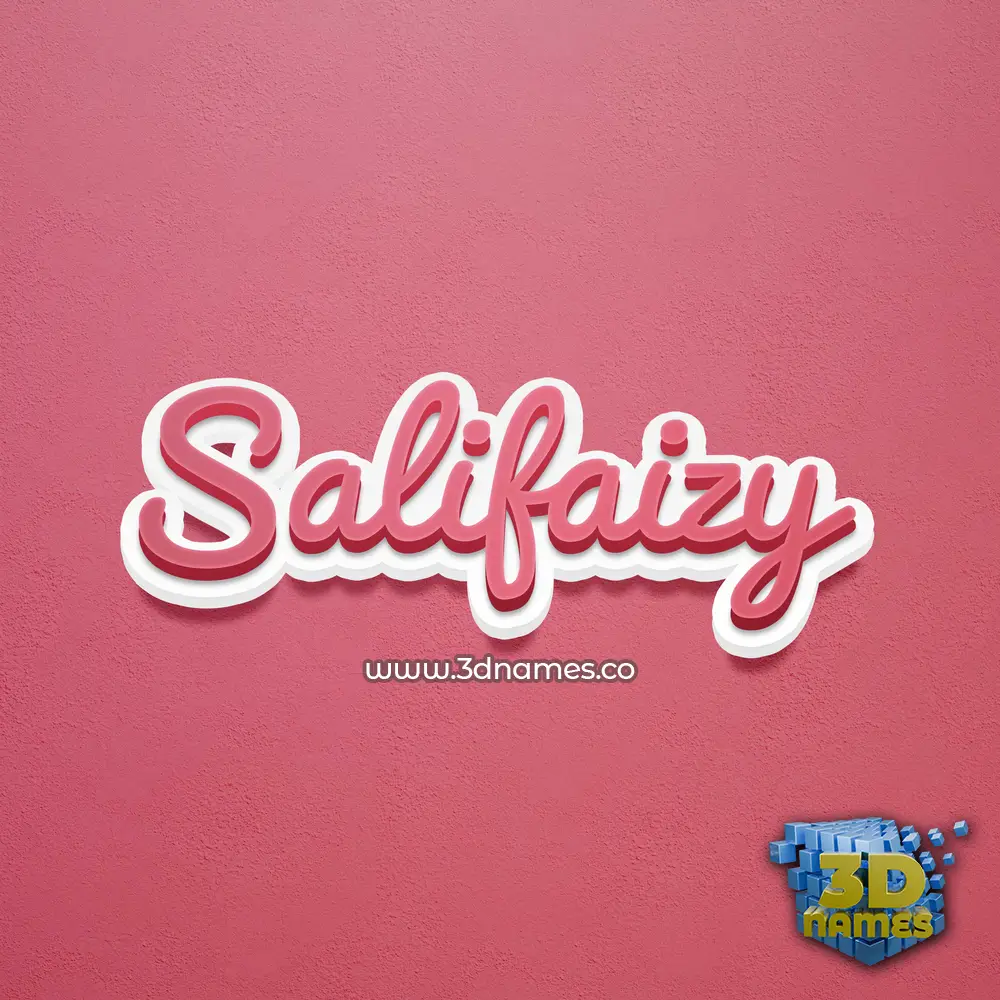 salifaizy in Red Scribble style - 3D name wallpaper