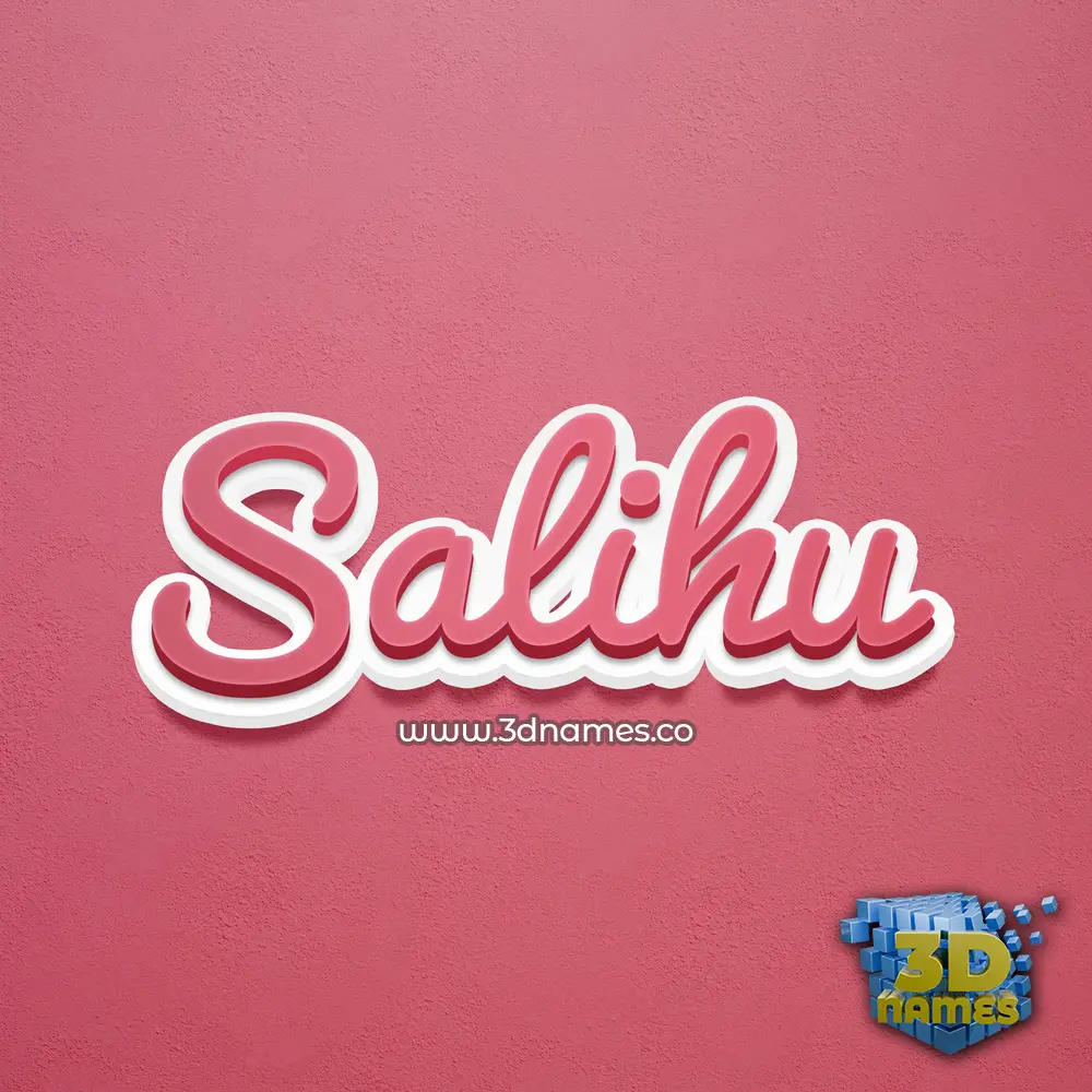 salihu in Red Scribble style - 3D name wallpaper