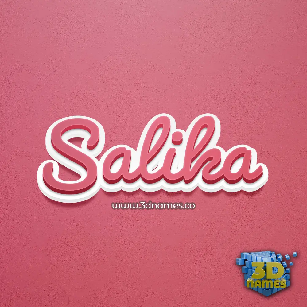 salika in Red Scribble style - 3D name wallpaper