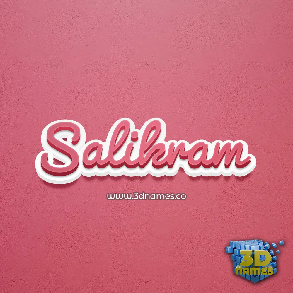 salikram in Red Scribble style - 3D name wallpaper
