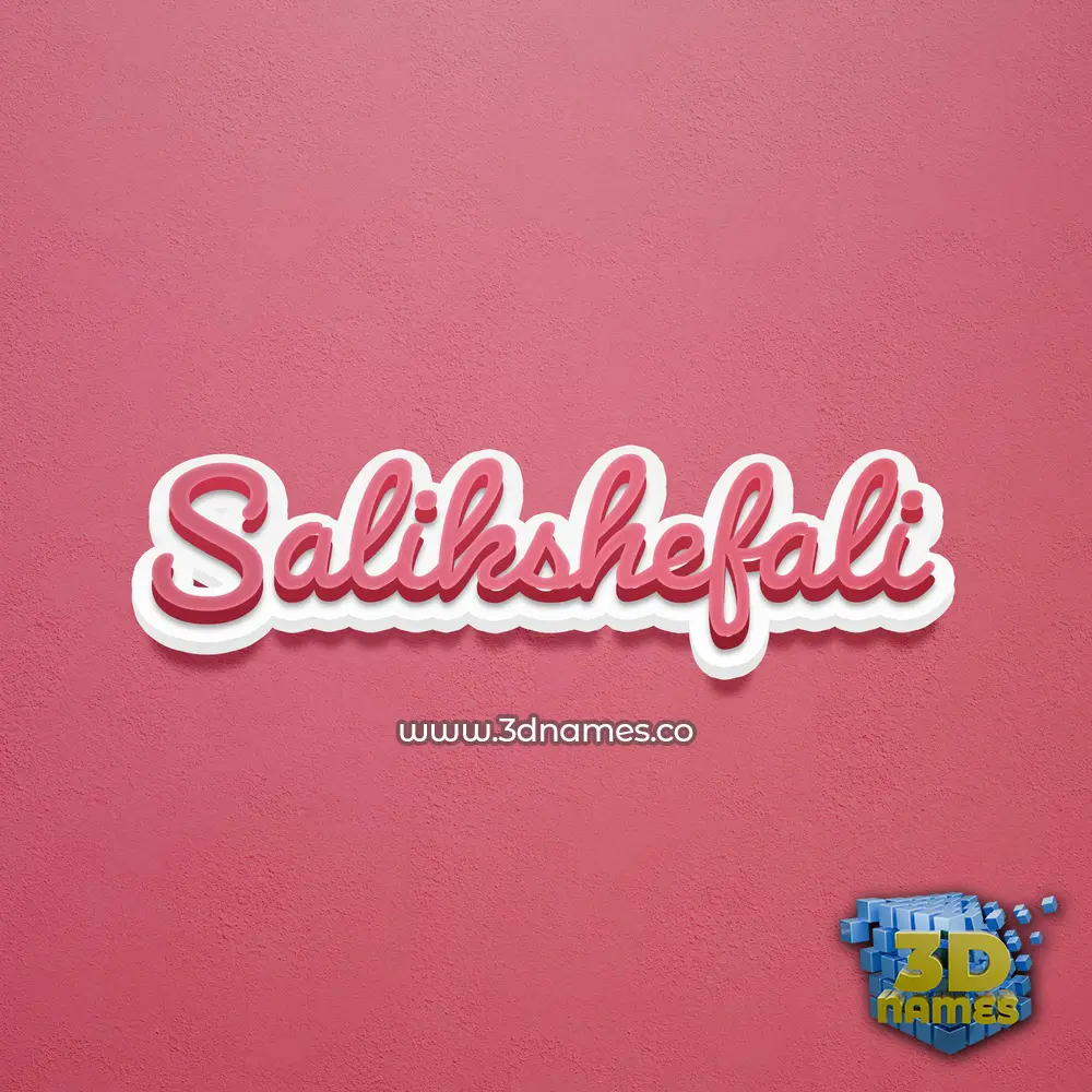 salikshefali in Red Scribble style - 3D name wallpaper