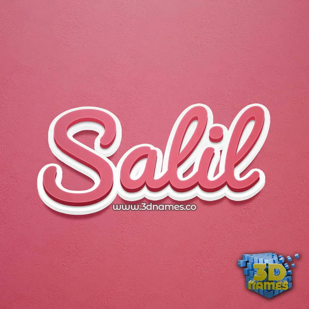 salil in Red Scribble style - 3D name wallpaper