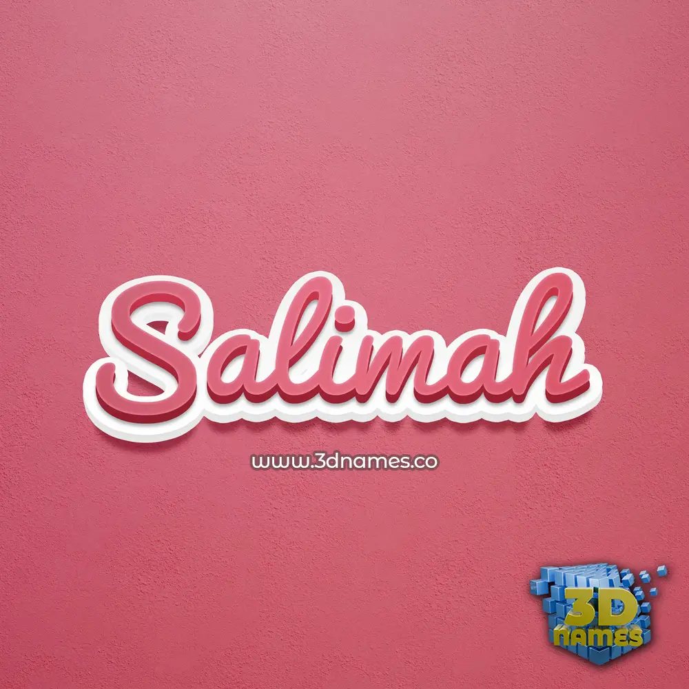 salimah in Red Scribble style - 3D name wallpaper