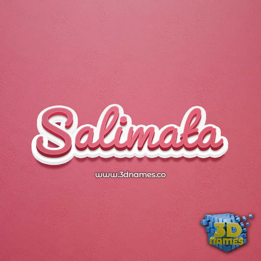 salimata in Red Scribble style - 3D name wallpaper