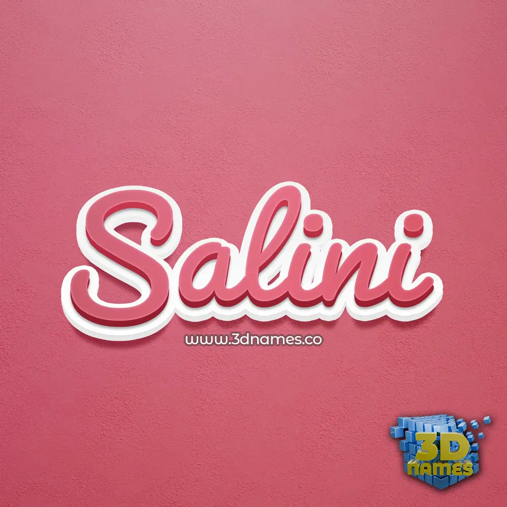 salini in Red Scribble style - 3D name wallpaper