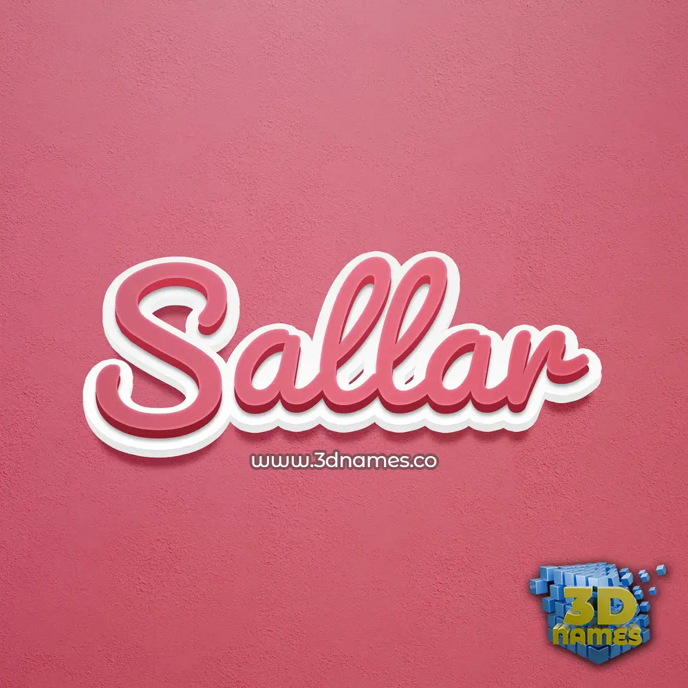 sallar in Red Scribble style - 3D name wallpaper