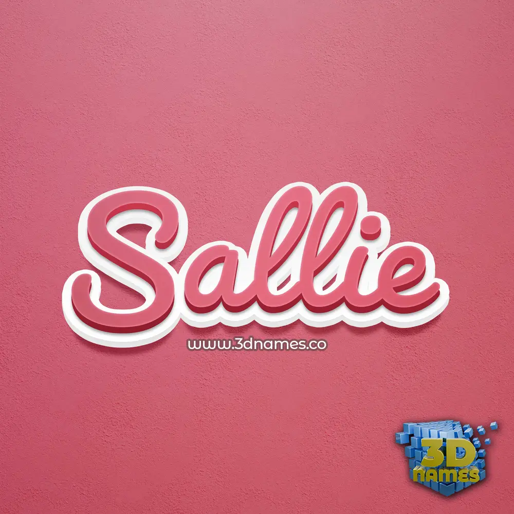 sallie in Red Scribble style - 3D name wallpaper