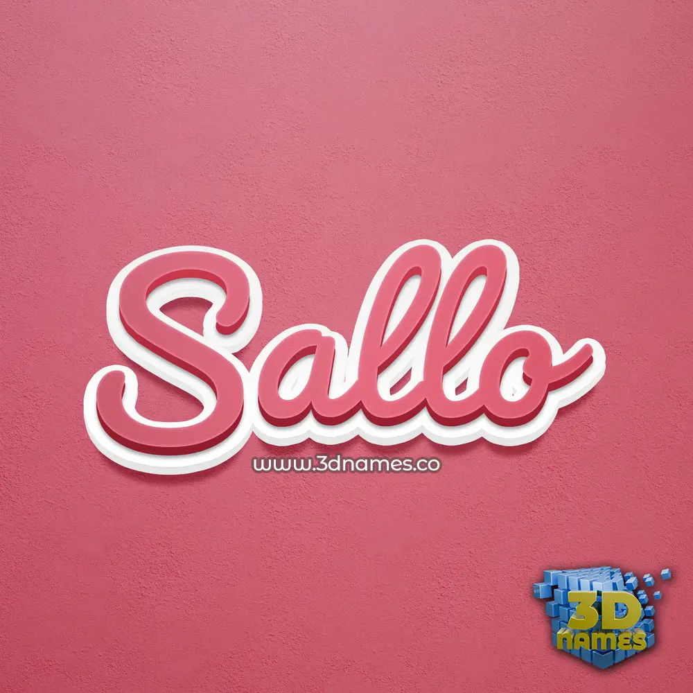 sallo in Red Scribble style - 3D name wallpaper