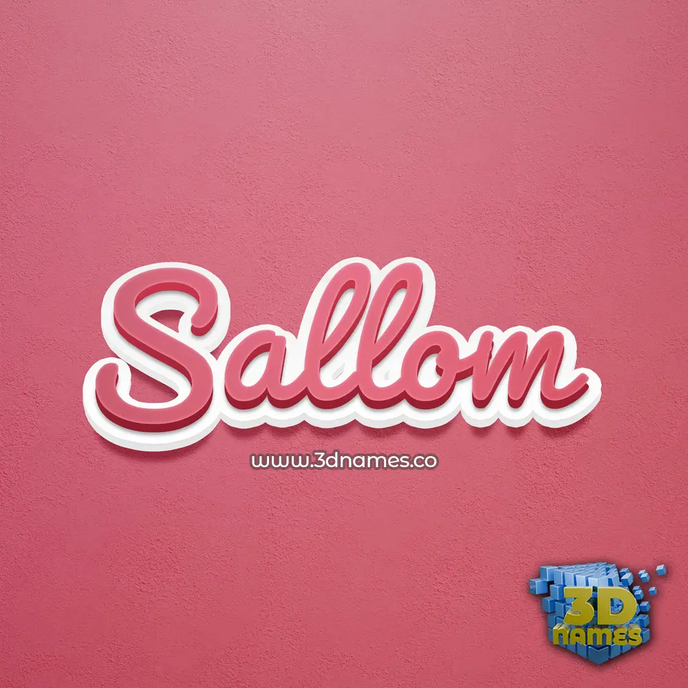 sallom in Red Scribble style - 3D name wallpaper