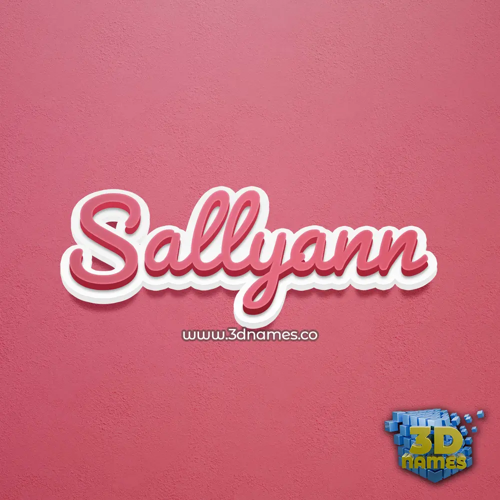 sallyann in Red Scribble style - 3D name wallpaper