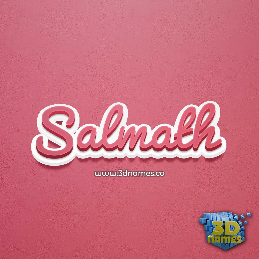 salmath in Red Scribble style - 3D name wallpaper