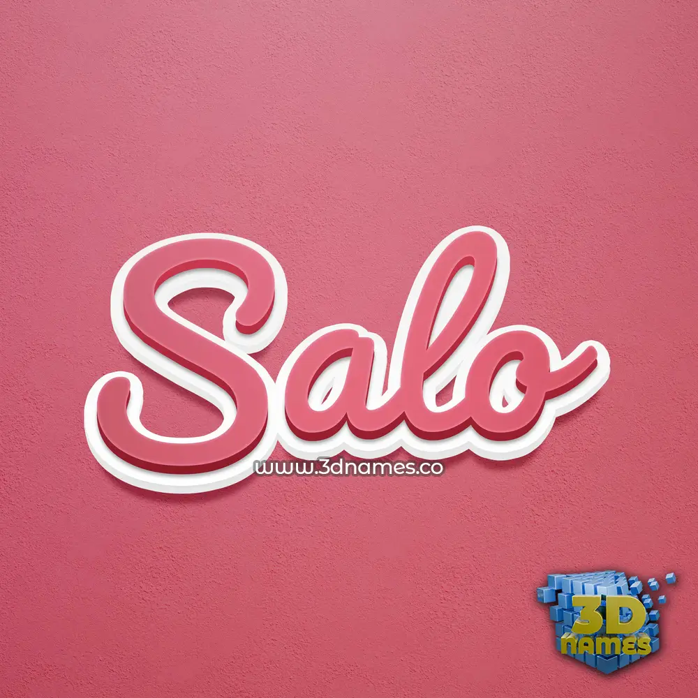 salo in Red Scribble style - 3D name wallpaper