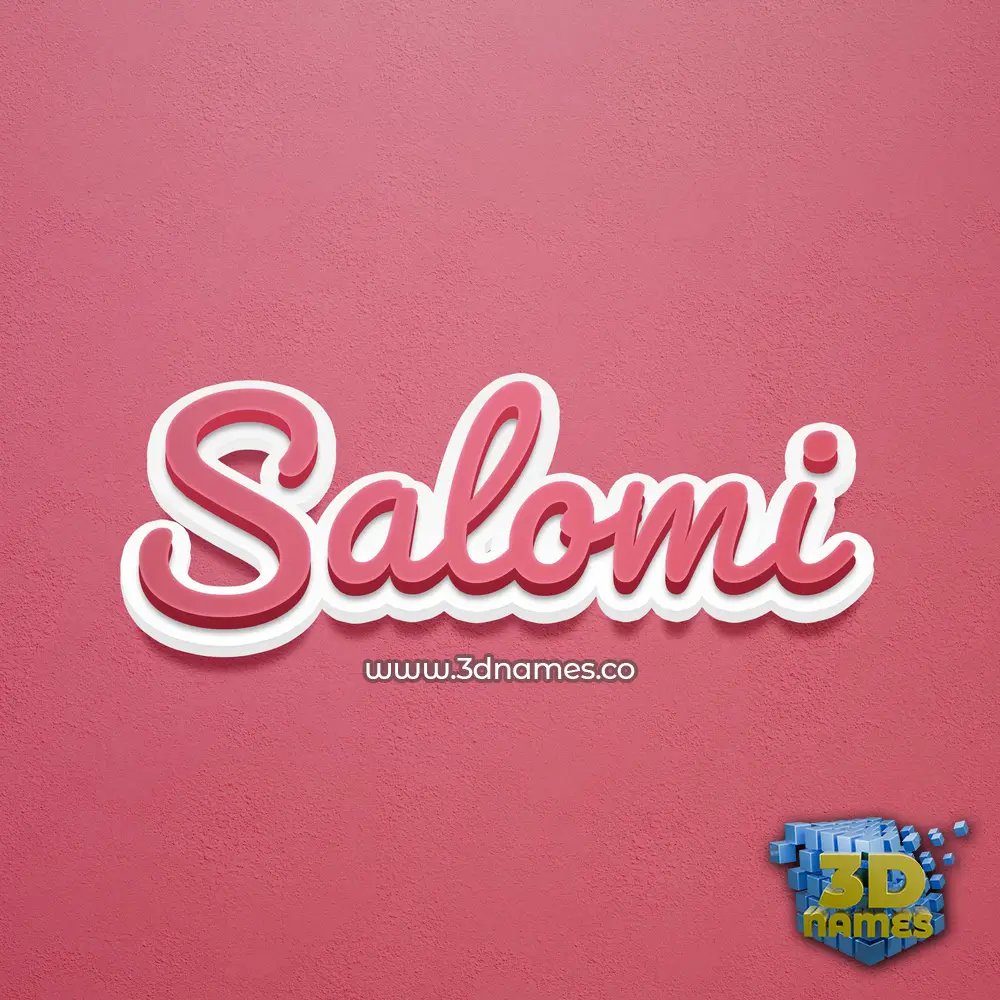 salomi in Red Scribble style - 3D name wallpaper