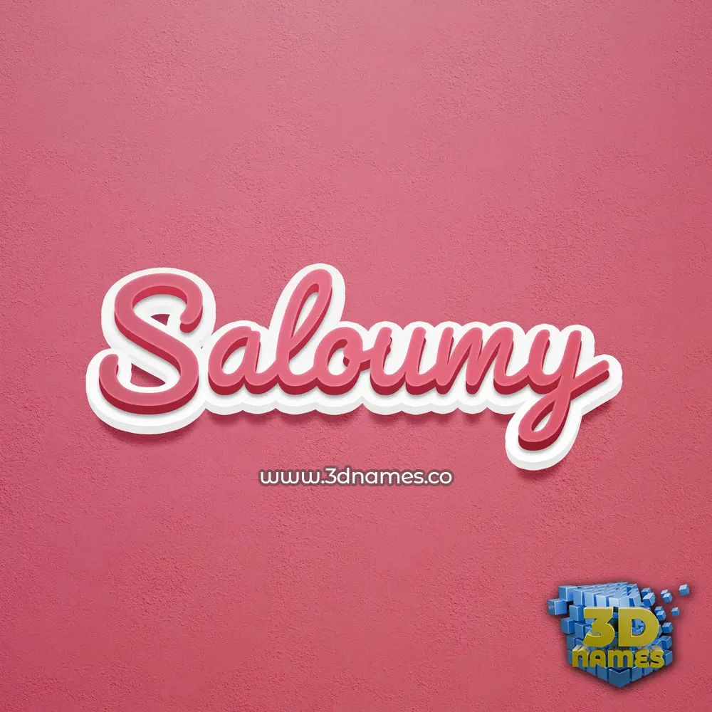 saloumy in Red Scribble style - 3D name wallpaper