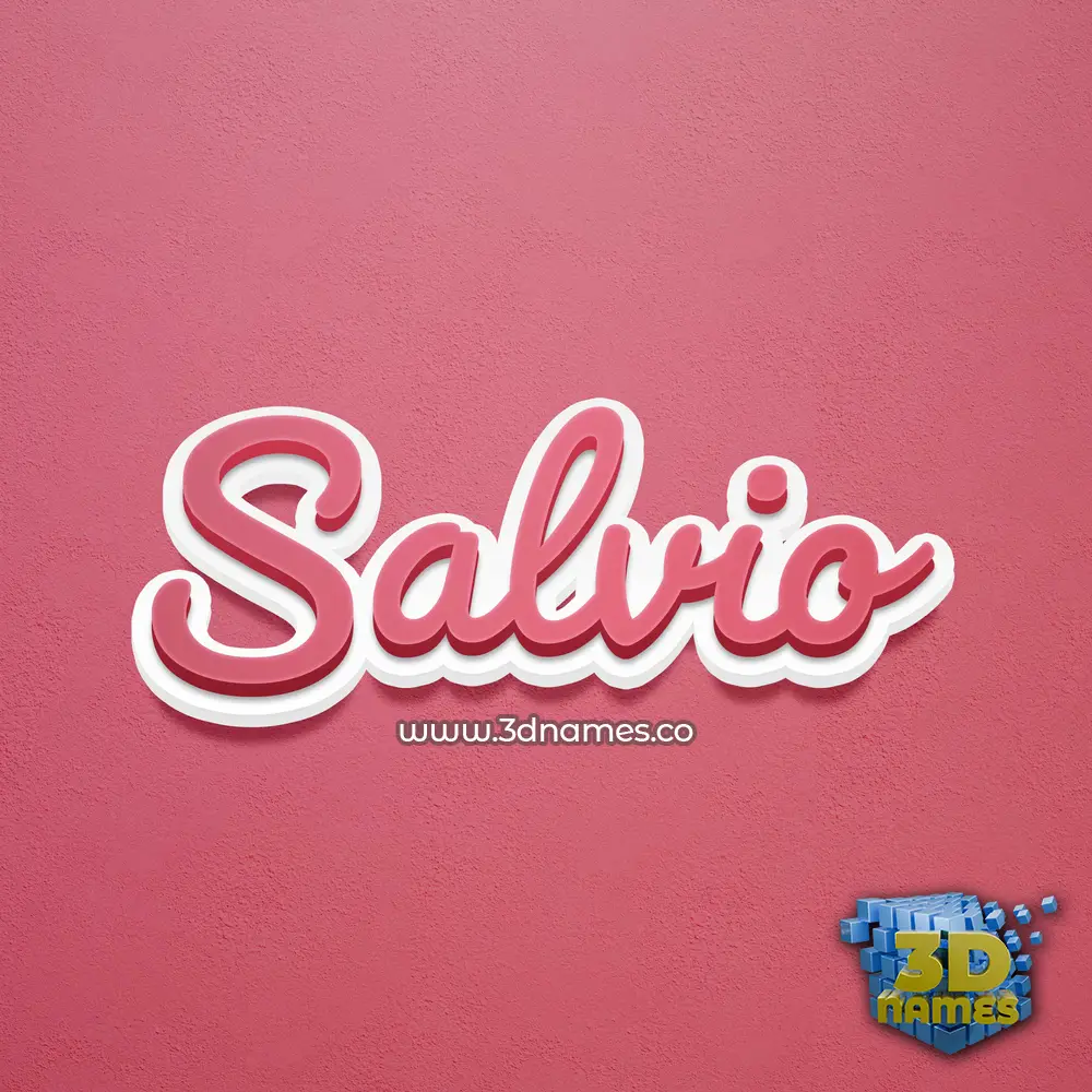 salvio in Red Scribble style - 3D name wallpaper