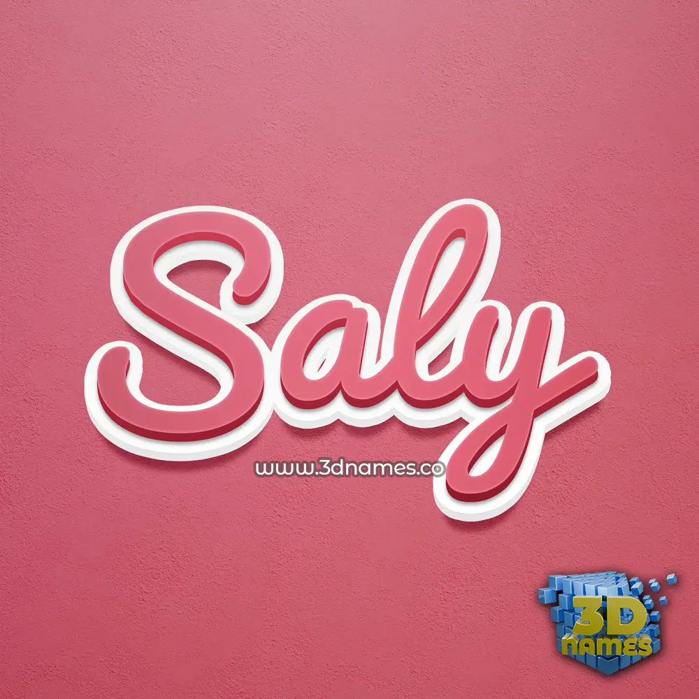 saly in Red Scribble style - 3D name wallpaper
