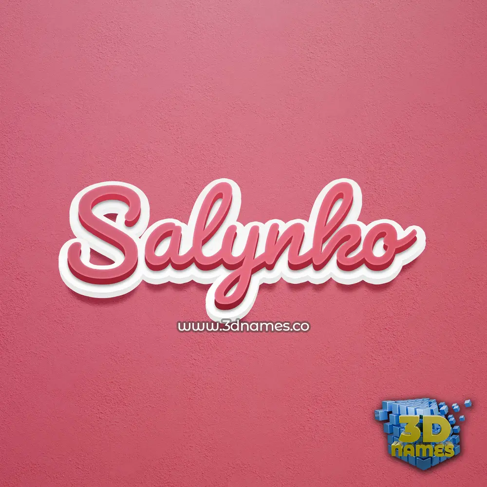 salynko in Red Scribble style - 3D name wallpaper