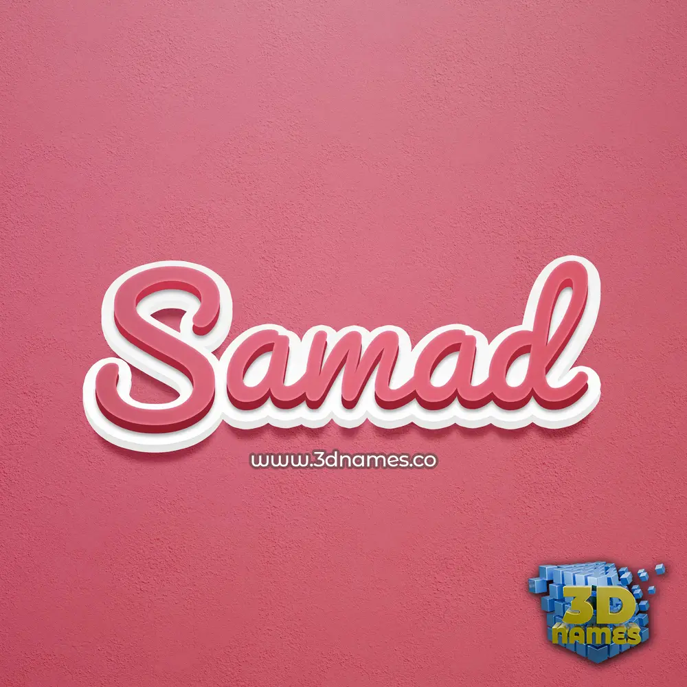 samad in Red Scribble style - 3D name wallpaper