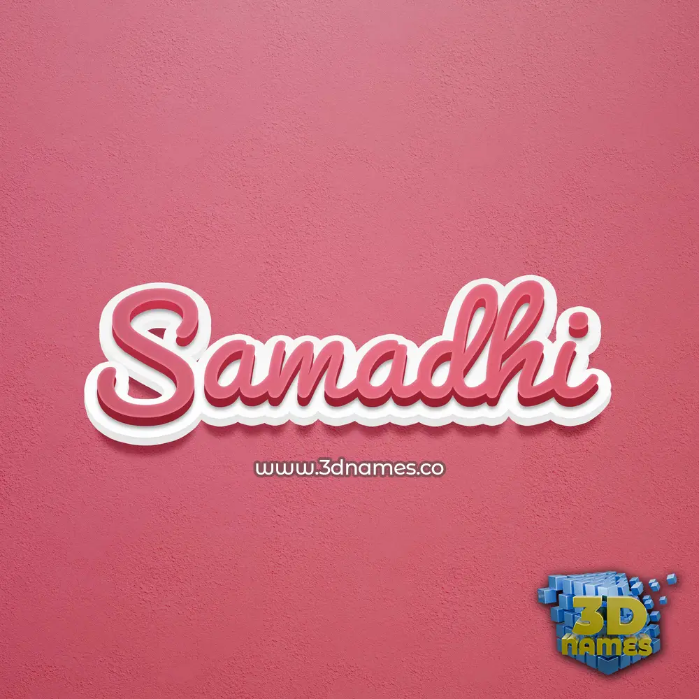 samadhi in Red Scribble style - 3D name wallpaper