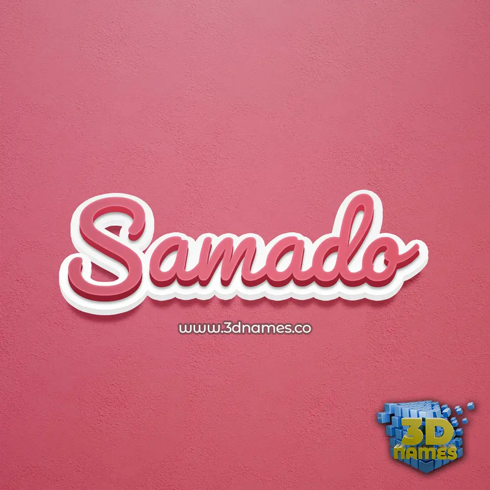 samado in Red Scribble style - 3D name wallpaper