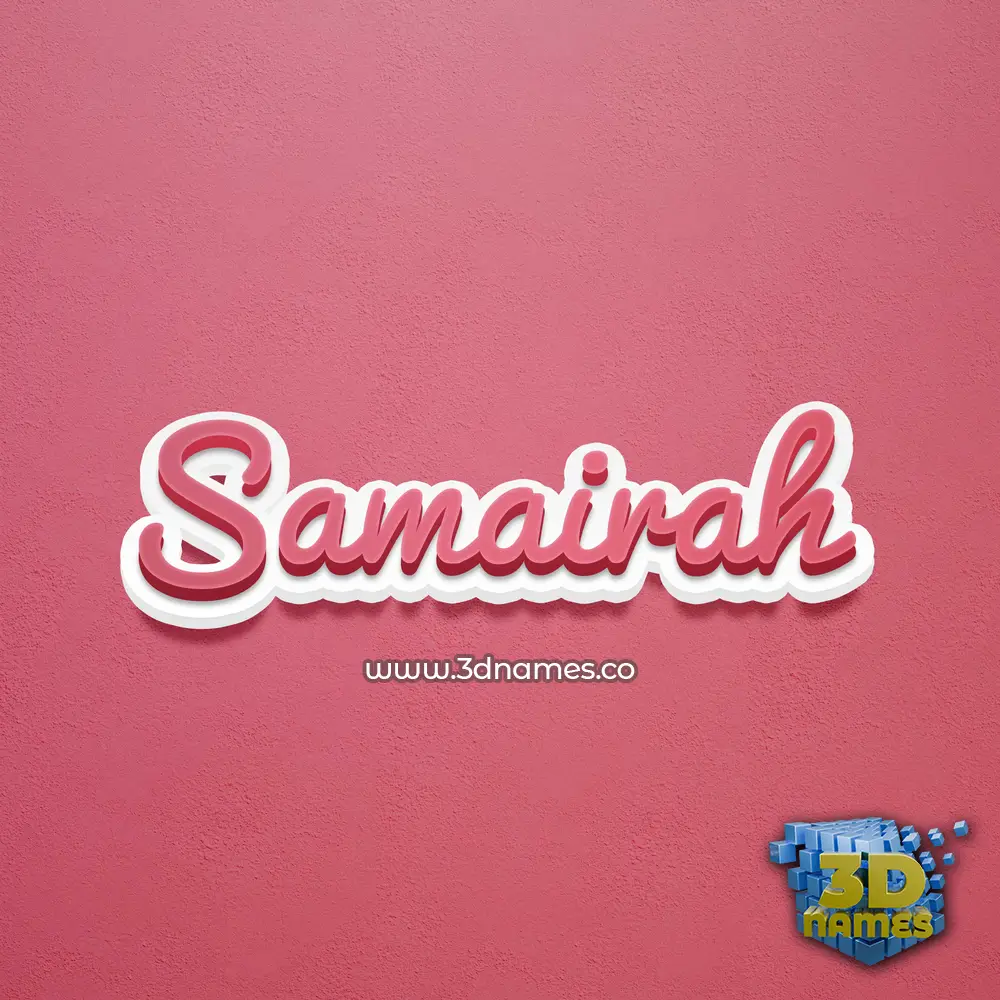 samairah in Red Scribble style - 3D name wallpaper