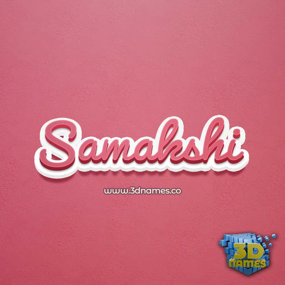 samakshi in Red Scribble style - 3D name wallpaper