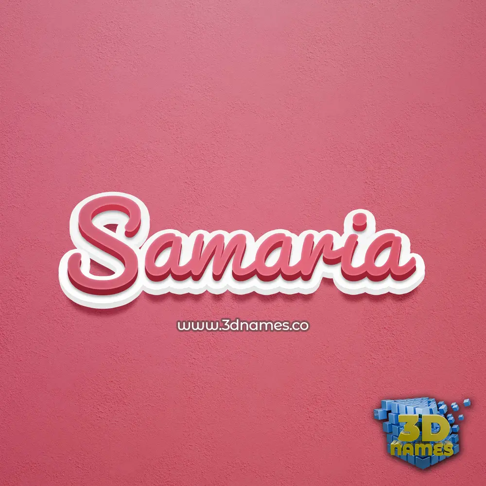 samaria in Red Scribble style - 3D name wallpaper