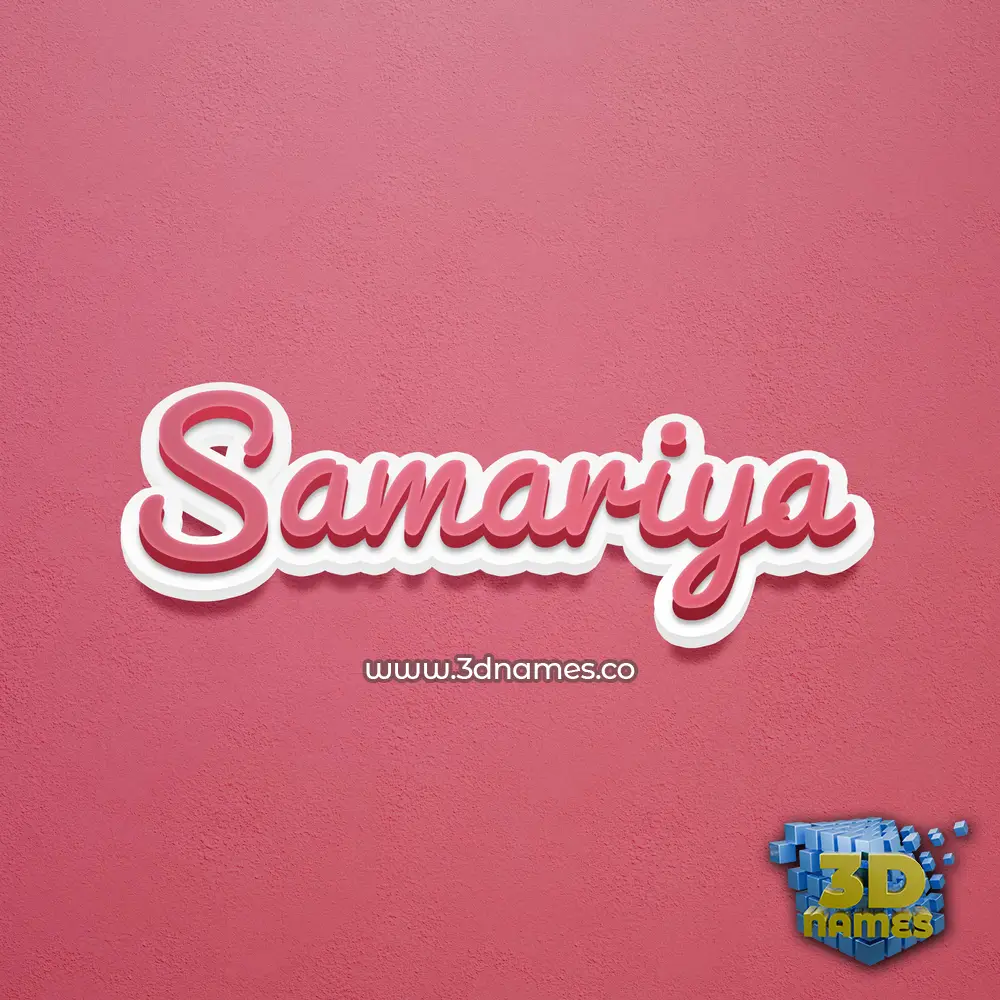 samariya in Red Scribble style - 3D name wallpaper