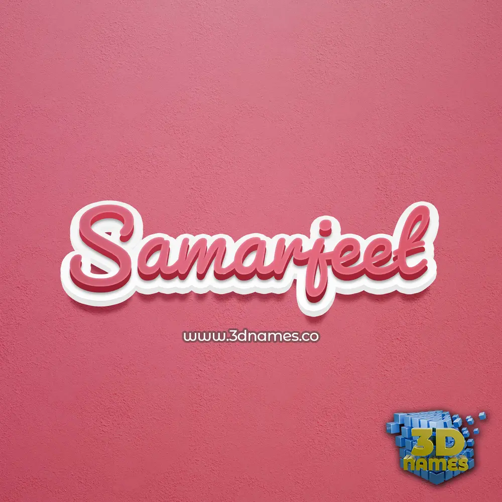 samarjeet in Red Scribble style - 3D name wallpaper