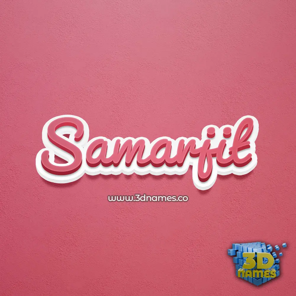 samarjit in Red Scribble style - 3D name wallpaper
