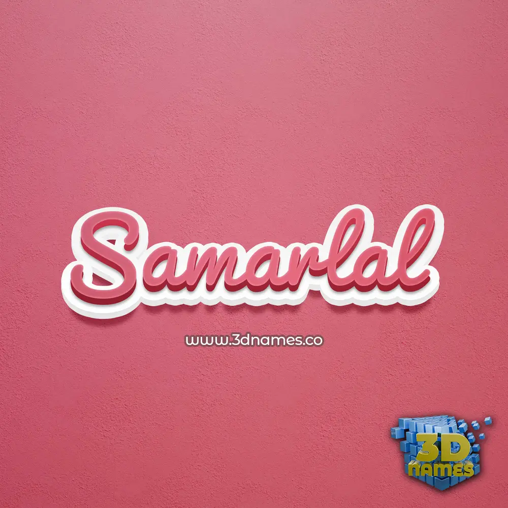 samarlal in Red Scribble style - 3D name wallpaper