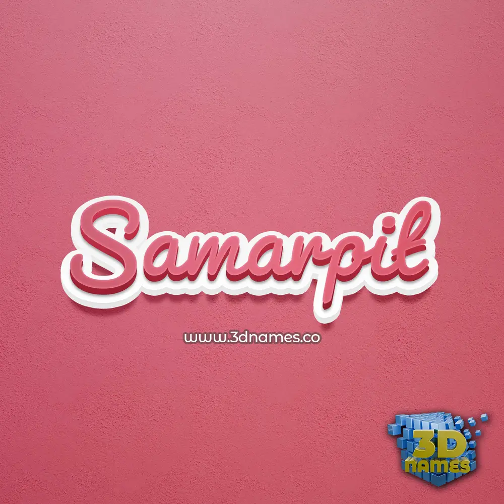 samarpit in Red Scribble style - 3D name wallpaper