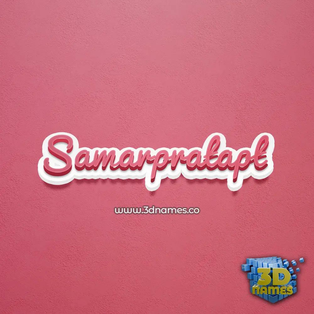 samarpratapt in Red Scribble style - 3D name wallpaper
