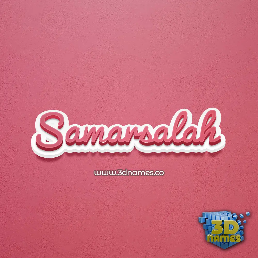 samarsalah in Red Scribble style - 3D name wallpaper