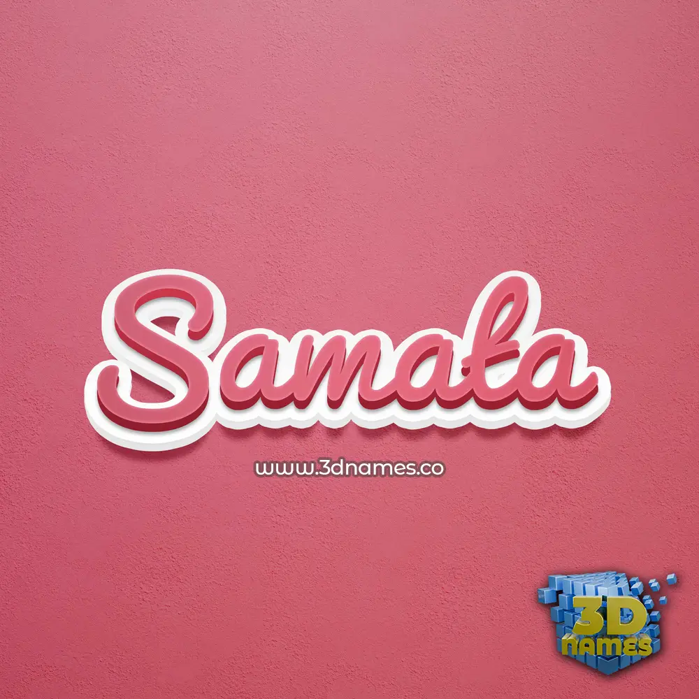 samata in Red Scribble style - 3D name wallpaper