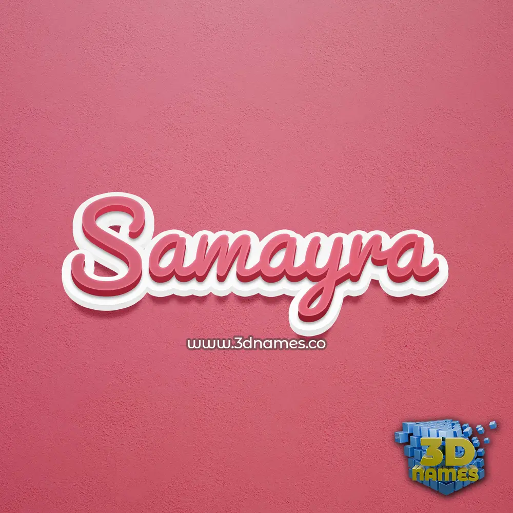 samayra in Red Scribble style - 3D name wallpaper