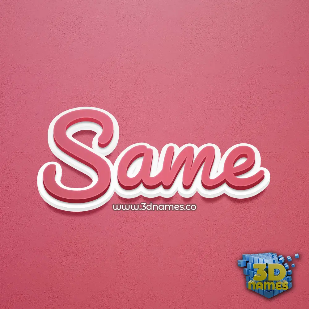 same in Red Scribble style - 3D name wallpaper