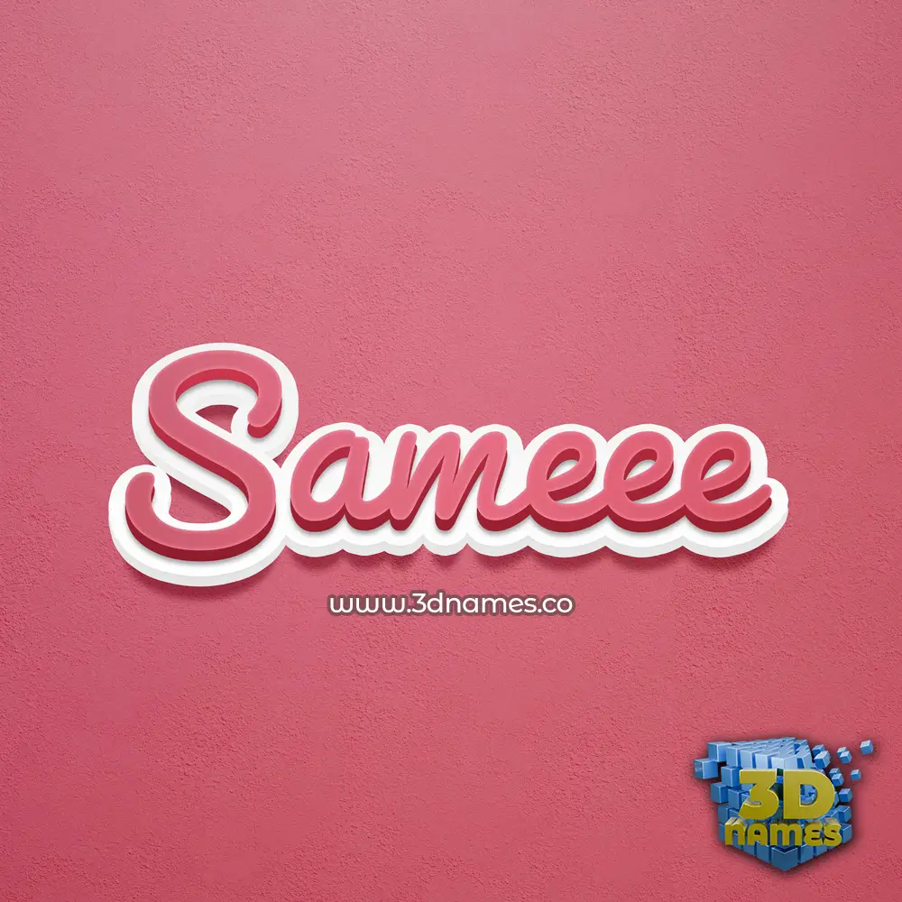 sameee in Red Scribble style - 3D name wallpaper