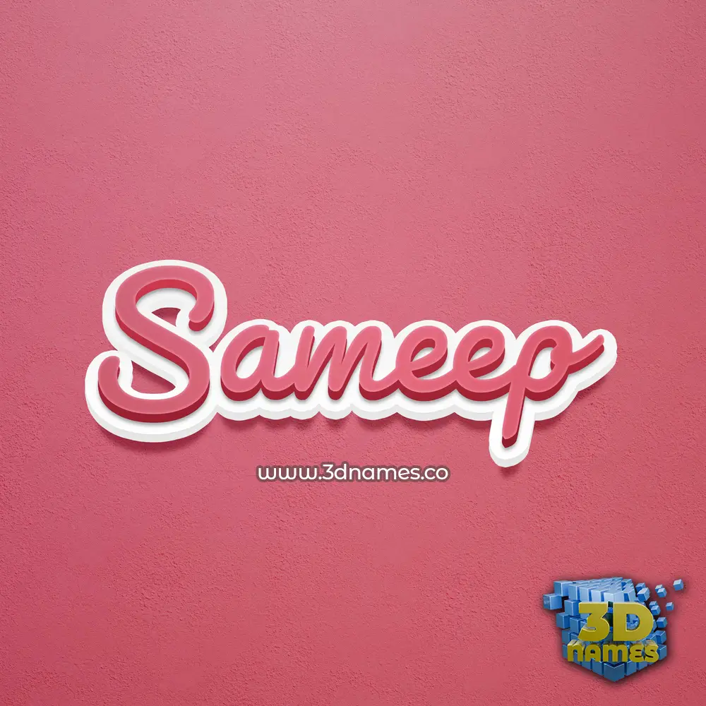 sameep in Red Scribble style - 3D name wallpaper